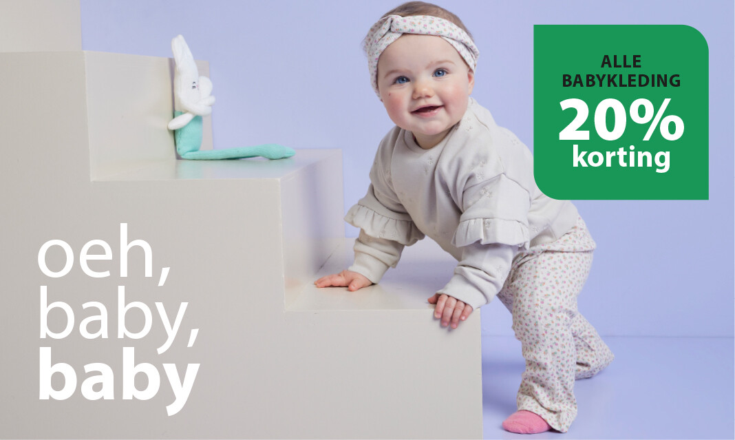 Babykleding 20% korting