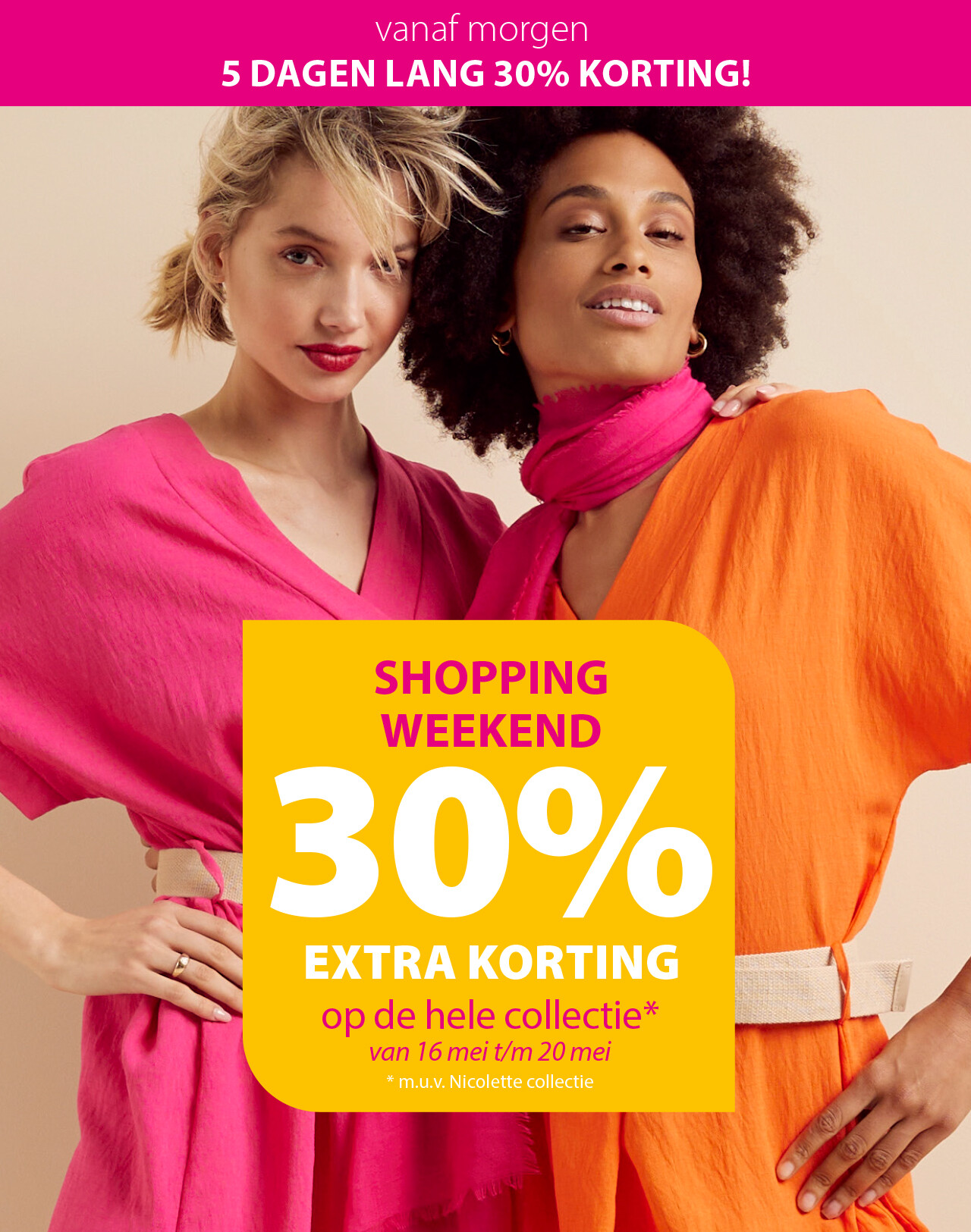 Shop nu hele collectie met 30% korting!