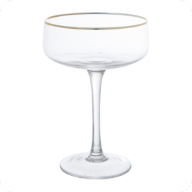 Champagnecoupe gouden rand