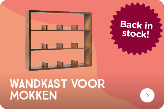Wandkast voor mokken