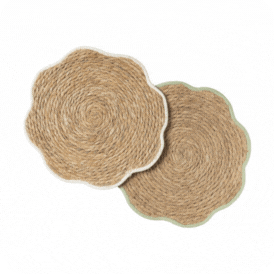 Placemat bloem wit