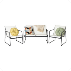 Tuinset Lima - wit - 3-delig