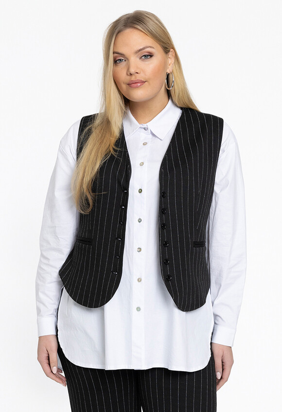 Gilet PINSTRIPE-black -42/44