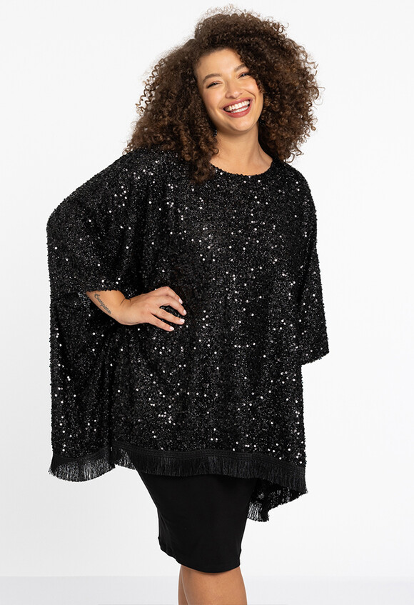 Poncho PAILLET-black -42/44