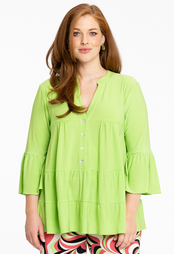 Tuniek met ruches DOLCE-bright green-42/44