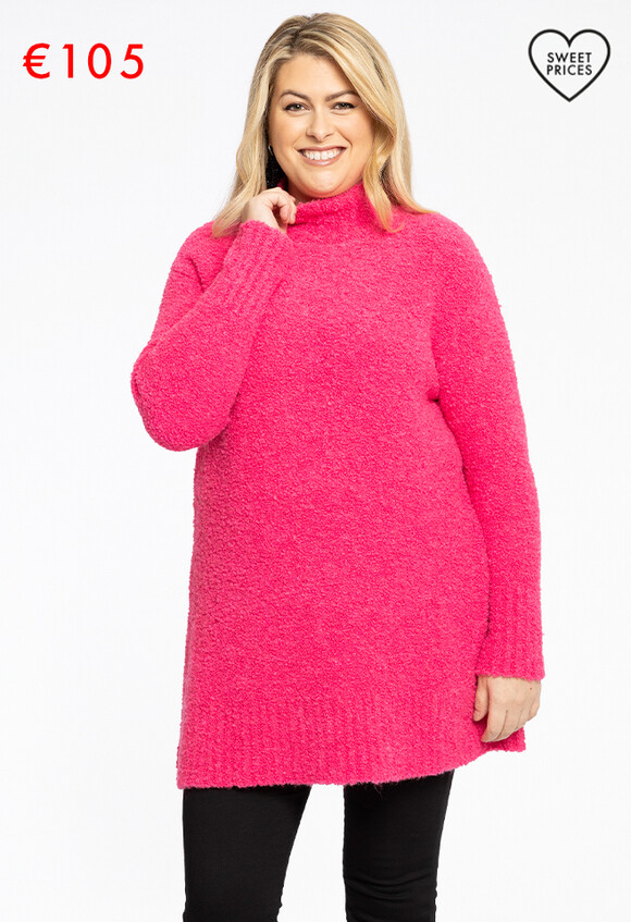 Pullover High Neck Teddy-pink-42/44